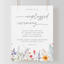 Lente Kleurrijke Wilde Bloem Ongestopte Ceremonie Poster