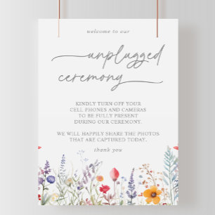 Lente Kleurrijke Wilde Bloem Ongestopte Ceremonie Poster