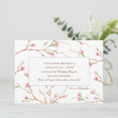 Lente Knoppen Trouwkaart Verzoekkaart Kaart (Staand voorkant)