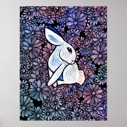 Lente Konijn Konijn Pasen Ostara Poster (Voorkant)