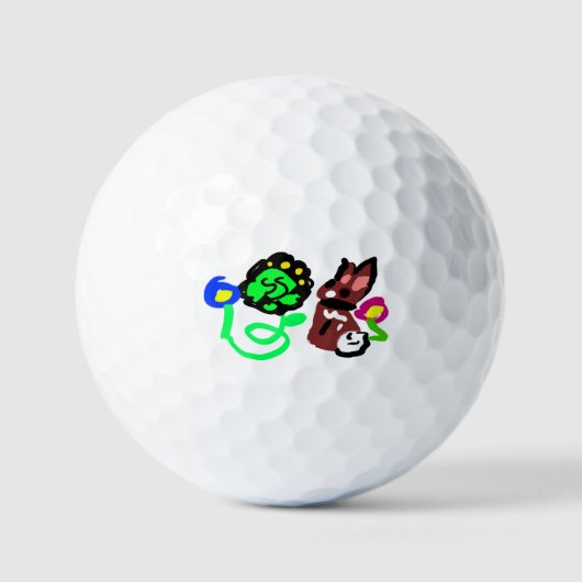 Lente Konijn liefde Golfballen (Voorkant)