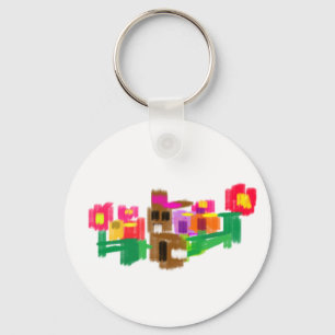 Lente Konijn Sleutelhanger