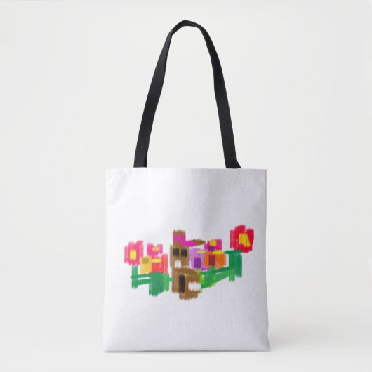 Lente Konijn Tote Bag (Voorkant)