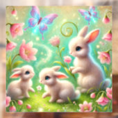 Lente Konijnentuin Fantasie Raamsticker (Vel 2)