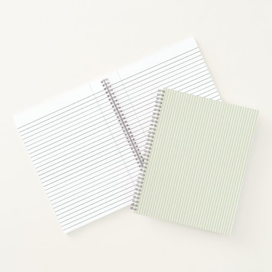 Lente kraan Stripe Light Soft Green Notitieboek (Binnen)