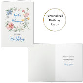 Lente Krans Gods zegen Orthodoxe Verjaardag Kaart