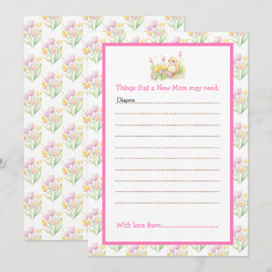 Lente Kuiken Baby Shower Kaart