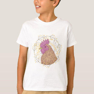 lente kuiken cute bloem hen t-shirt