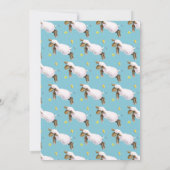 Lente lam overslaan schattige baby douche uitnodig kaart (Achterkant)