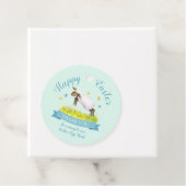 Lente lam schattig aqua blauw Pasen dank u Bedankjes Labels (In situ)