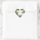 Lente lammeren hart sticker (Tas)