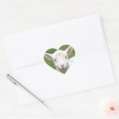 Lente lammeren hart sticker (Envelop)