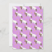 Lente lammetje overslaan schattig paarse 2e verjaa kaart (Achterkant)