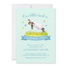 Lente lammetje overslaan schattige 2e verjaardag u