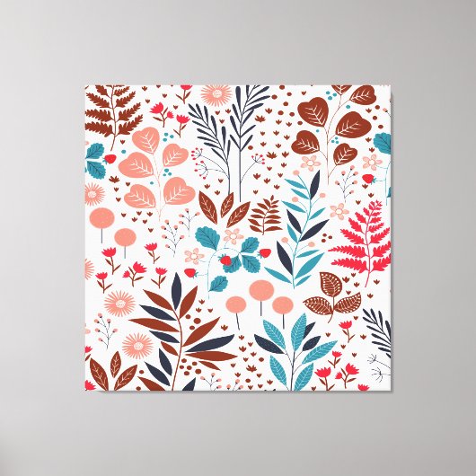  Lente Land Flowers Meadow Canvas Afdruk (Voorkant)