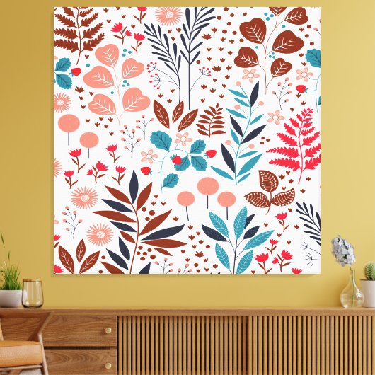 Lente Land Flowers Meadow Canvas Afdruk (Insitu (Woonkamer))