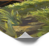  lente land tuin met witte rozen poster (Hoek)