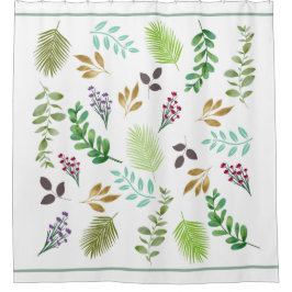 Lente Land Waterverf Botanische Douchegordijn