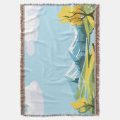 Lente landschap achtergrond deken (Voorkant Verticaal)