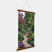 Lente landschap hangend wandkleed (Gebogen)