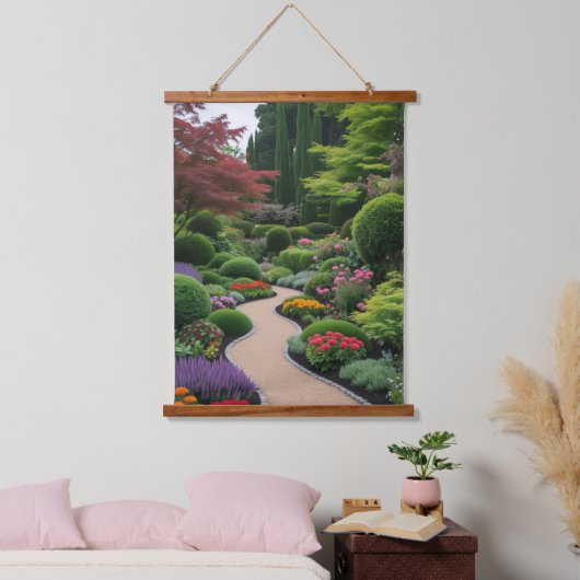 Lente landschap hangend wandkleed (Slaapkamer)