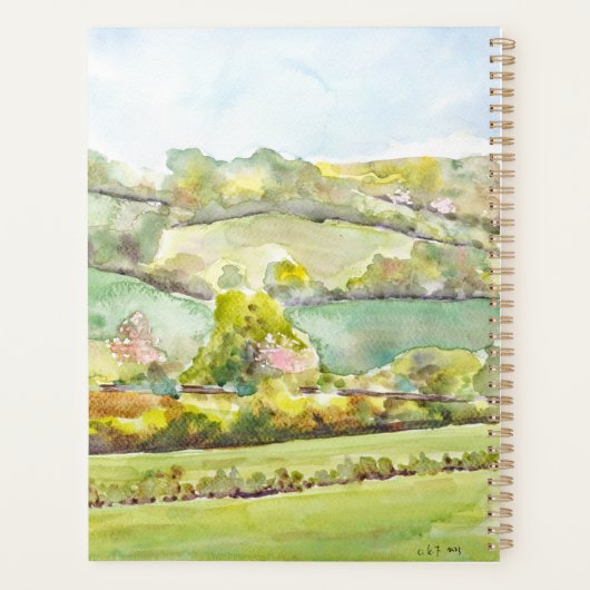 lente landschap in Banstead Engeland stad hand pai Planner (Achterkant)