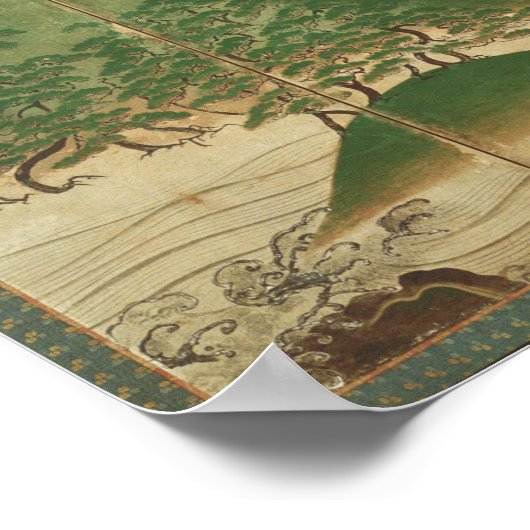 Lente-landschap met zon poster (Hoek)