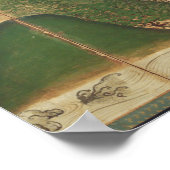 Lente-landschap met zon poster (Hoek)