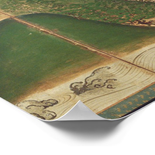 Lente-landschap met zon poster (Hoek)