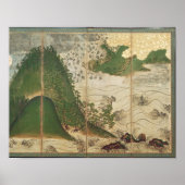 Lente-landschap met zon poster (Voorkant)