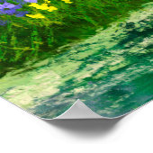 Lente landschap olieverfschilderij, bos. poster (Hoek)