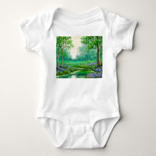 Lente landschap olieverfschilderij, bos. romper (Voorkant)