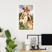 Lente (Le Printemps) door Bouguereau Poster (Thuiskantoor)