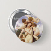 Lente (Le Printemps) door Bouguereau Ronde Button 5,7 Cm (Voorkant /achterkant)