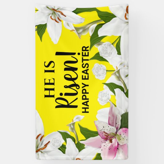 Lente Lelie Pasen Spandoek (Verticaal)