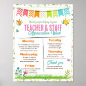 Lente Leraar en Personeel Waardering Flyer Poster (Voorkant)