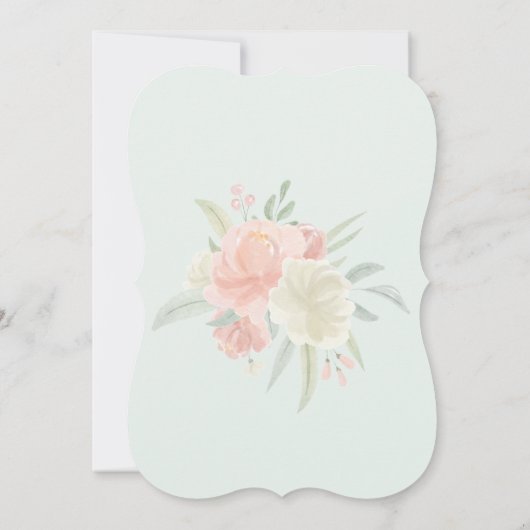 Lente Licht Bloemen Bruids Brunch Uitnodiging (Achterkant)