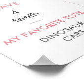 Lente lichte kleur 1 jaar geboortedag poster (Hoek)