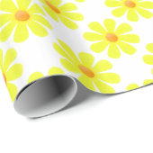 Lente lichtgele bloemen voor alle gelegenheden cadeaupapier (Rol Hoek)