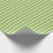 Lente lichtgroene gingham cadeaupapier (Hoek)