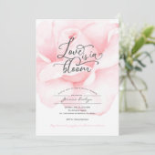 Lente liefde in bloei, brutale doucheuitnodiging kaart (Staand voorkant)