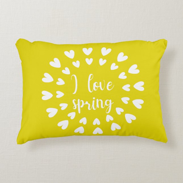 Lente liefde, kleine harten accent kussen (Voorkant)