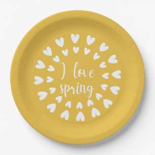 Lente liefde, kleine harten papieren bordje