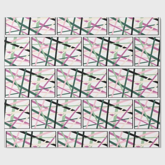 Lente lijnen cadeaupapier (Vlak)