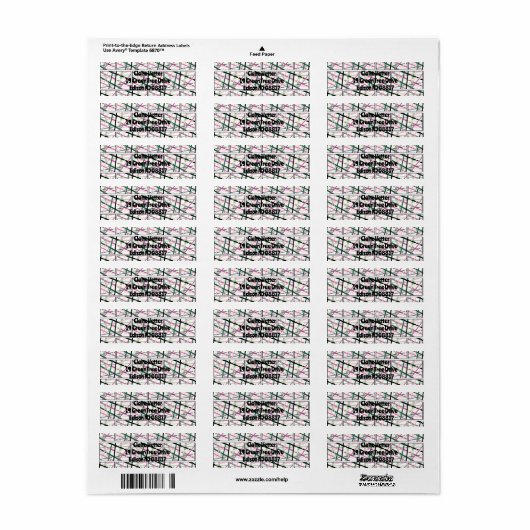 Lente lijnen etiket (Full Sheet)