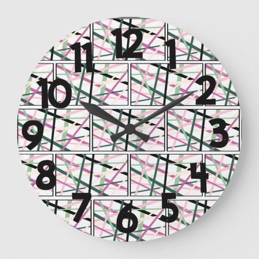 Lente lijnen grote klok (Voorkant)