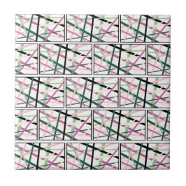 Lente lijnen tegeltje