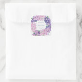 Lente Lila Bloesem-Bloemen bruiloftBedankt Vierkante Sticker (Tas)