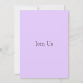 Lente lila groene wilde bloem boho tuin bruiloft kaart (Achterkant)