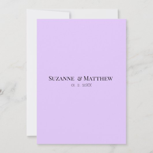 Lente lila groene wilde bloem boho tuin RSVP Kaart (Achterkant)